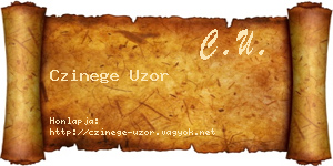 Czinege Uzor névjegykártya